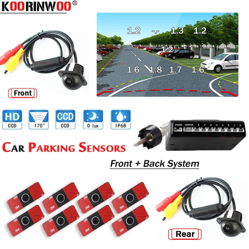 Car Parking Sensor 8 Sensor Front Rear - Koorinwoo Smart System sensori di parcheggio
