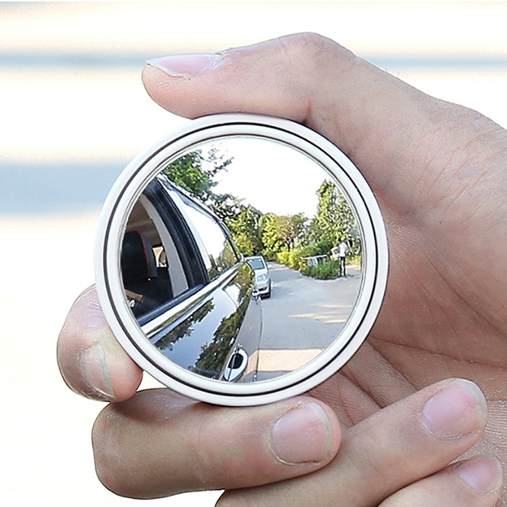Blind Spot Mirror Wide Angle Convex 2Pcs - 2 pezzi telaio tondo auto specchio