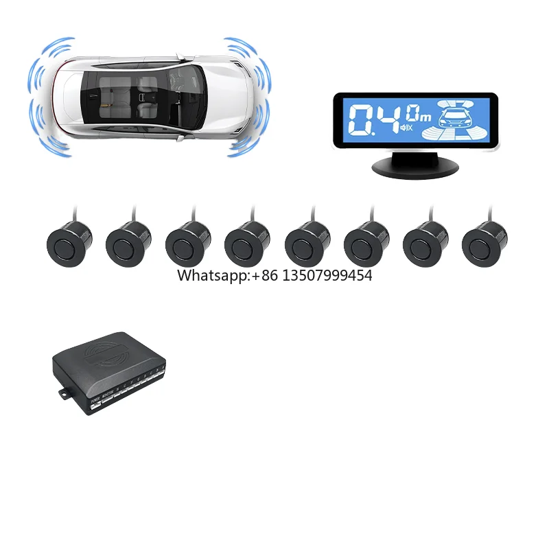 Car Parking Sensor 8 Sensor Front Rear - Kit Sensori di Parcheggio con Radar