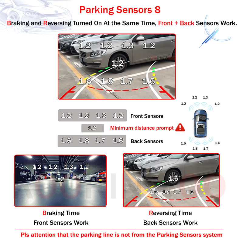Kit Sensori di Parcheggio Koor - Car Parking Sensor 8 Sensor Front Rear recensione e prezzo