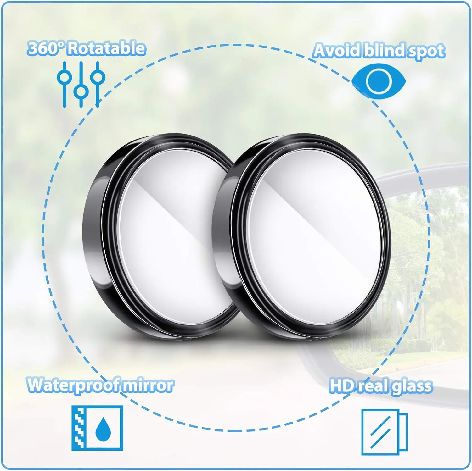 2 pezzi cornice rotonda conves - Blind Spot Mirror Wide Angle Convex 2Pcs recensione e prezzo