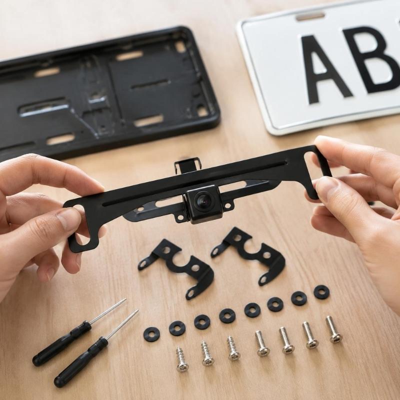 staffa supporto per telecamera - License Plate Backup Camera Frame Mount recensione e prezzo